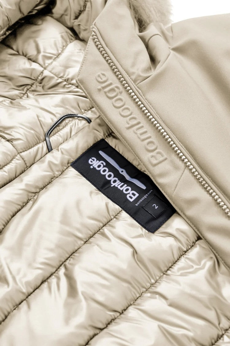 Bomboogie Slim-Fit Beige Coat