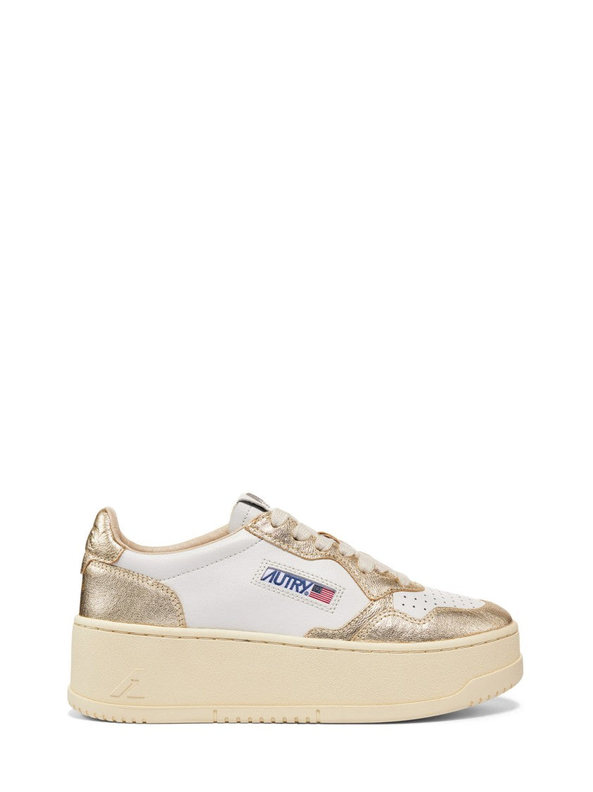 Autry Pristine White Premium Cowhide Platform Sneakers
