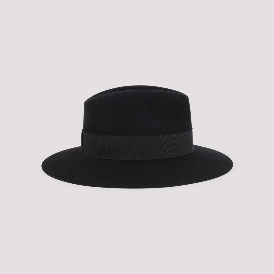 Maison Michel Black Wool Hat With Wide Brim