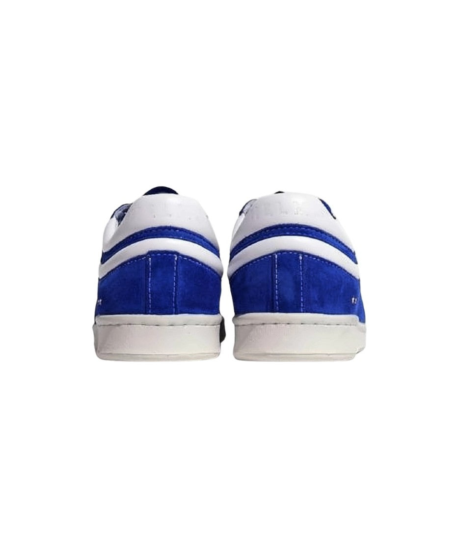 Helms Paris Low-Top Sneakers In Royal Blue Suede