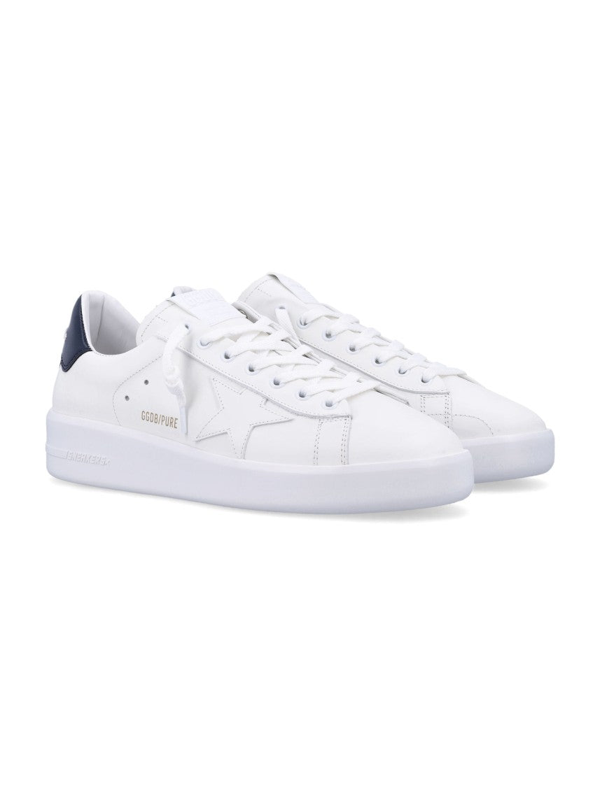 Golden Goose Pure Star Low-Top White Leather Sneakers