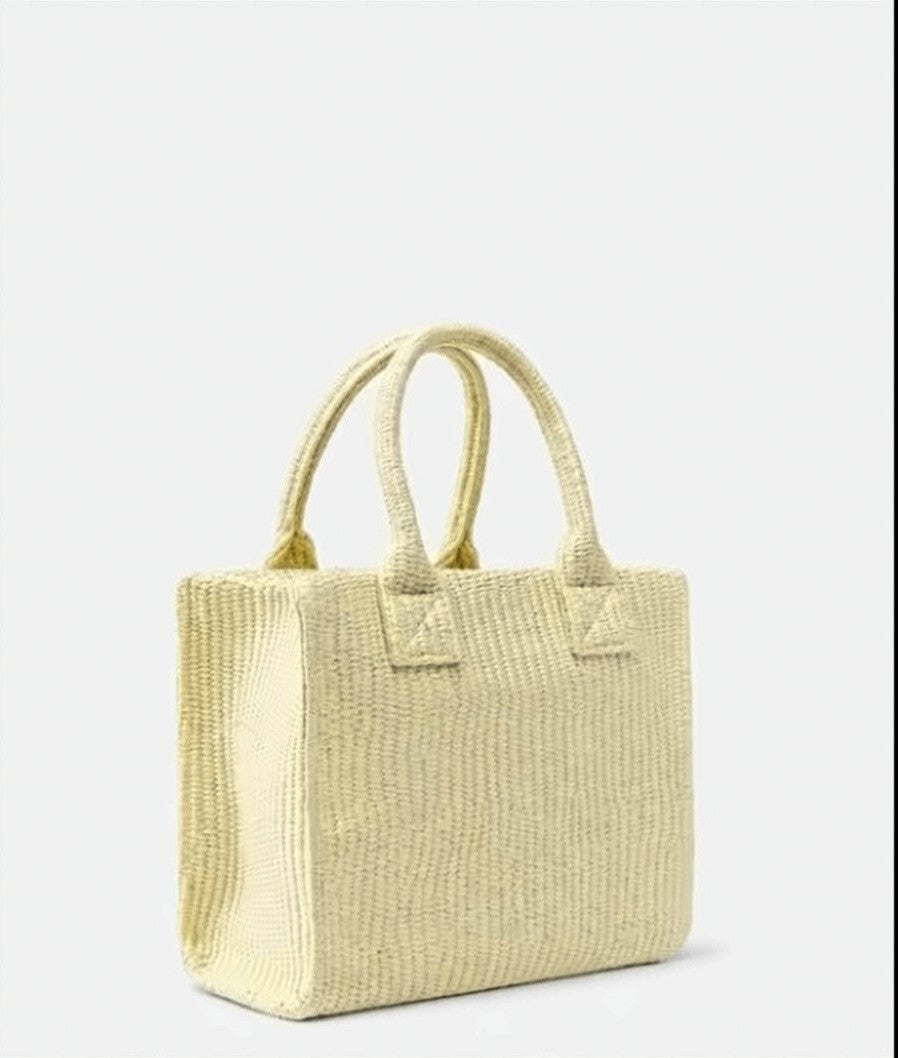 Pinko Beach Shopper Mini Raffia Bag