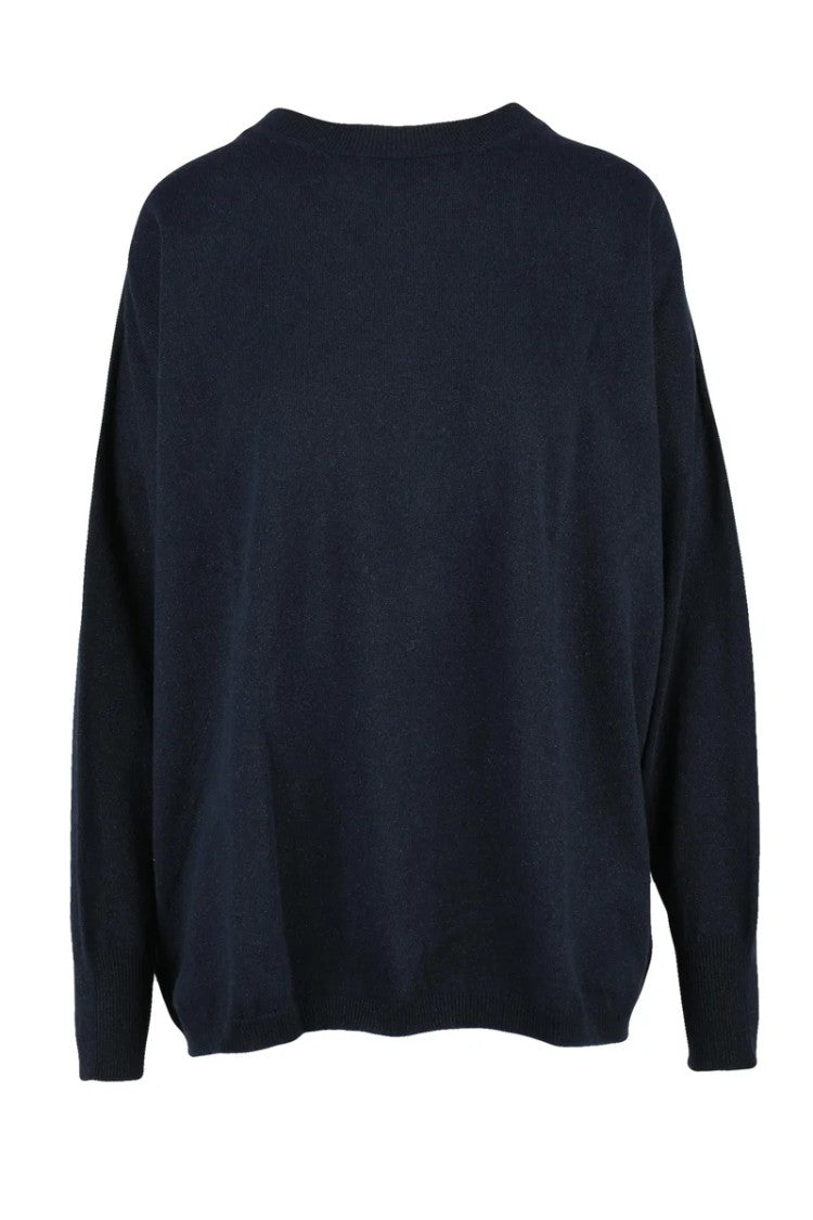 Fabiana Filippi Crew Neck Lamé Sweater - Blue