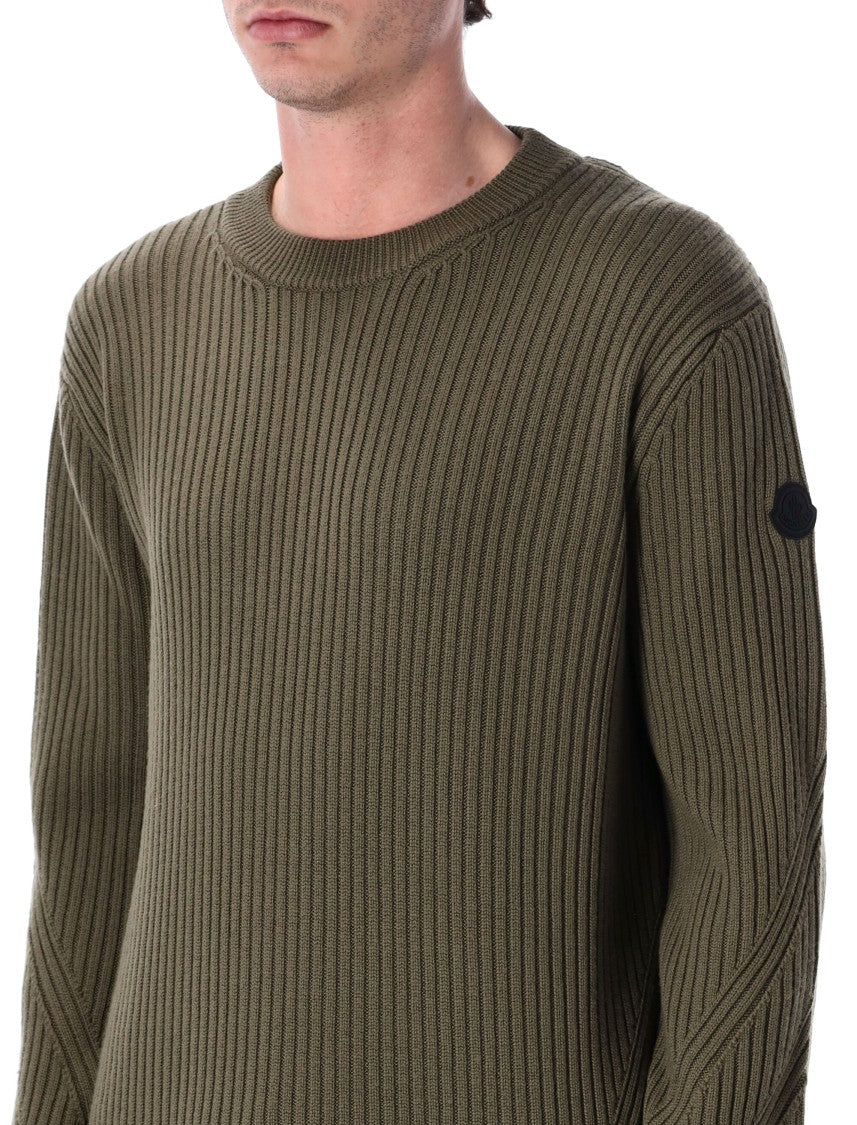 Moncler Ribbed Virgin Wool Jumper