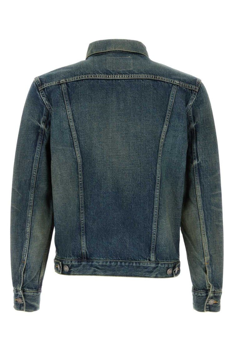 Saint Laurent Classic Blue Denim Jacket With Vintage Appeal