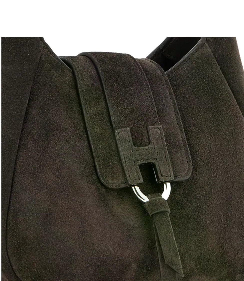 Hogan Rosewood H01x Wool-Blend Hobo Bag