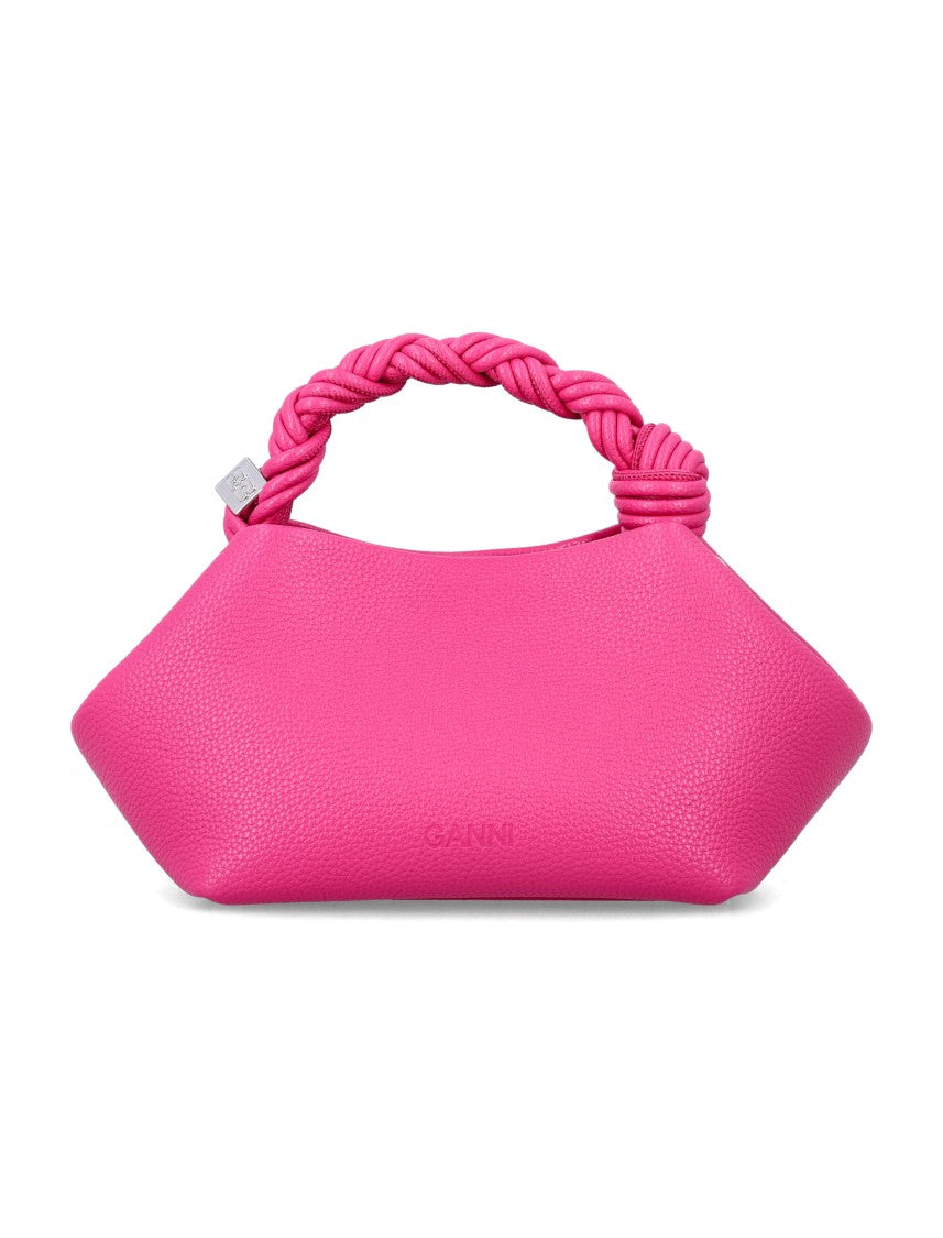 Ganni Pink Bou Small Peached Leather Mini Bag