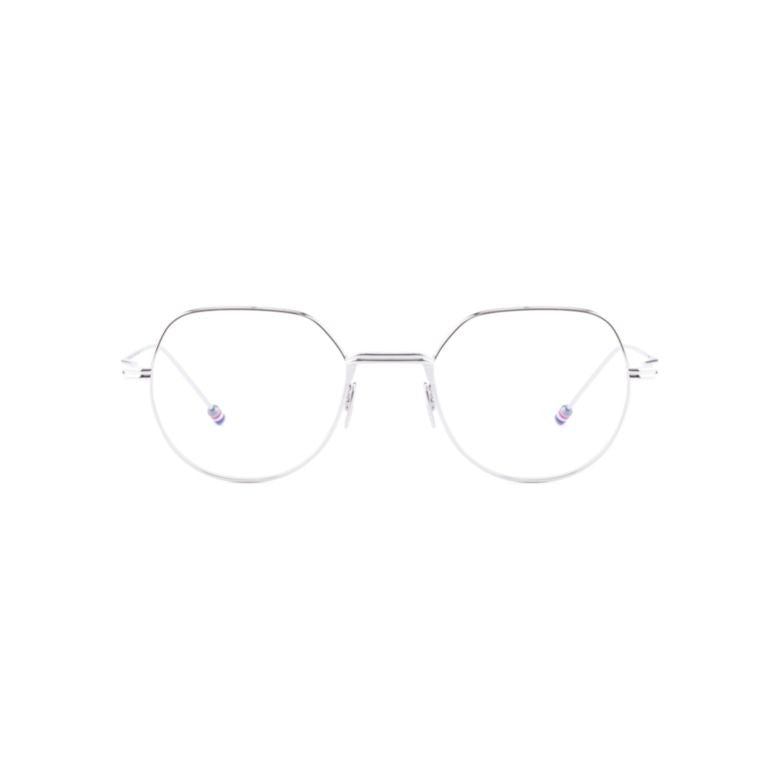 Thom Browne Ueo935a Geometric Silver Metal Frame Eyeglasses