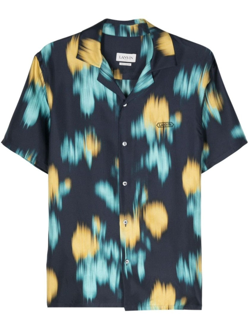 Lanvin Midnight Blue Silk Satin Shirt