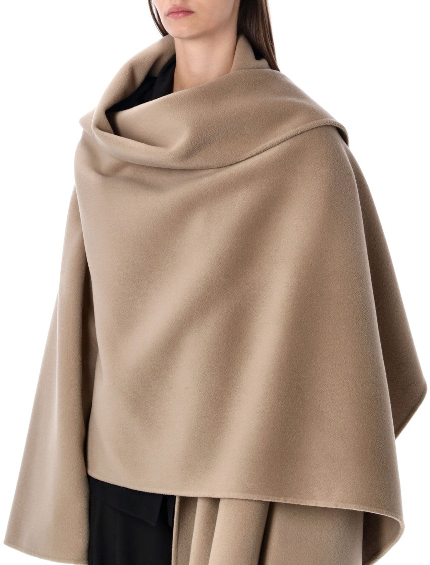 Alberta Ferretti Draped Open Front Cape With Flowing Silhouette