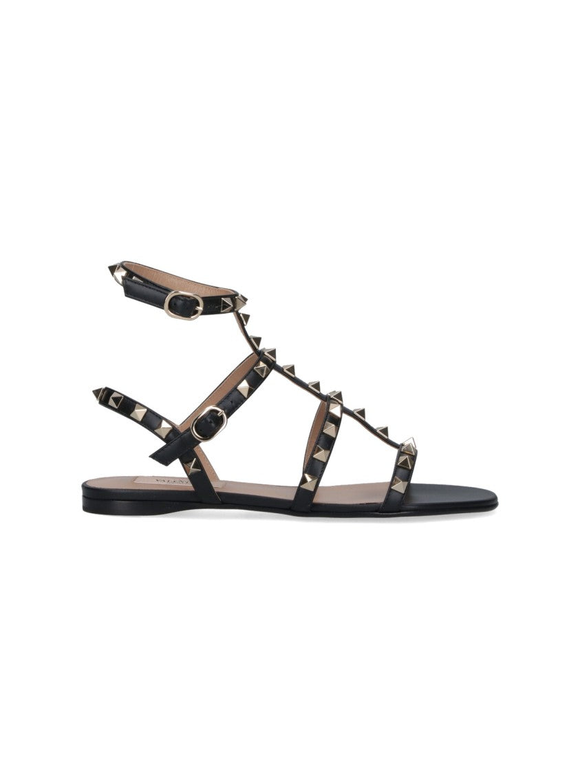 Valentino Garavani "Rockstud" Sandals – Black