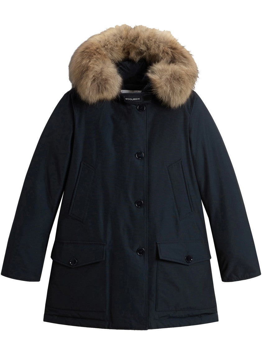 Woolrich Dark Navy Blue Arctic Detachable Fur Down Parka