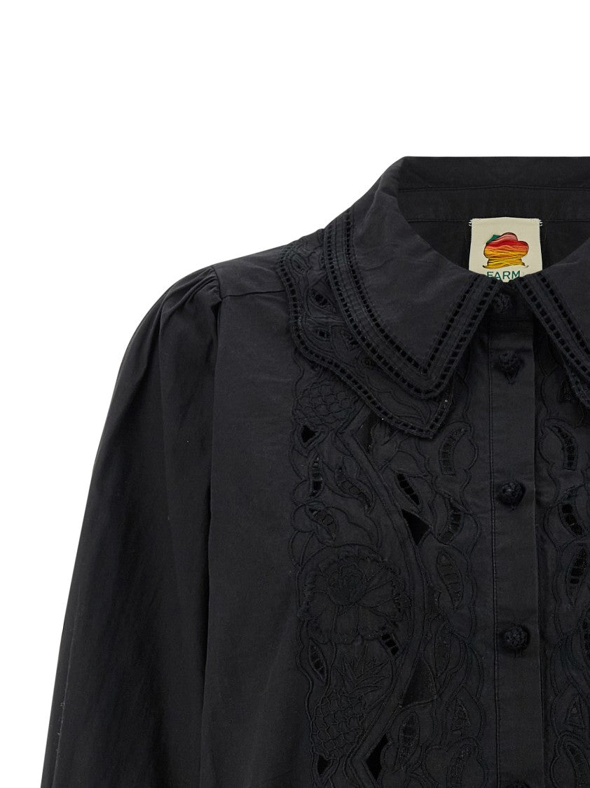 Farm Rio Black Embroidered' Shirt