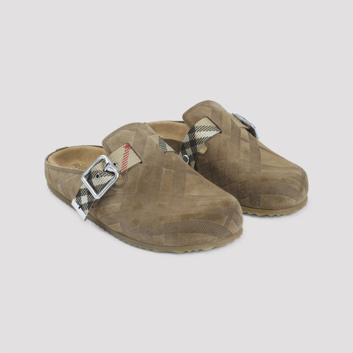 Burberry Urchin Brown Suede Leather Slippers