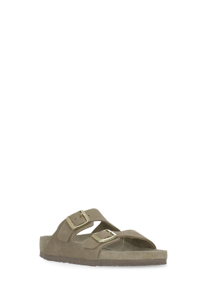 Birkenstock Taupe Arizona Bs Buckle Suede Sandals