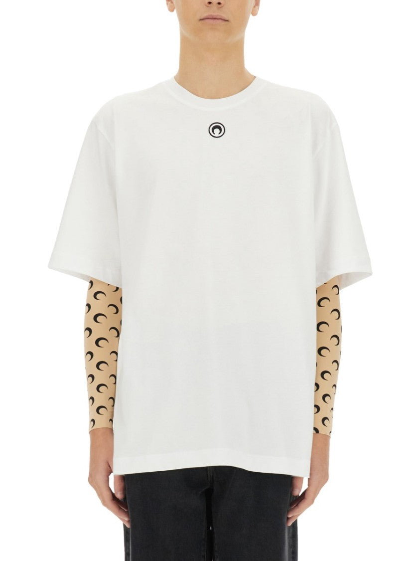 Marine Serre Neutral Boxy Fit Circular Emblem T-Shirt