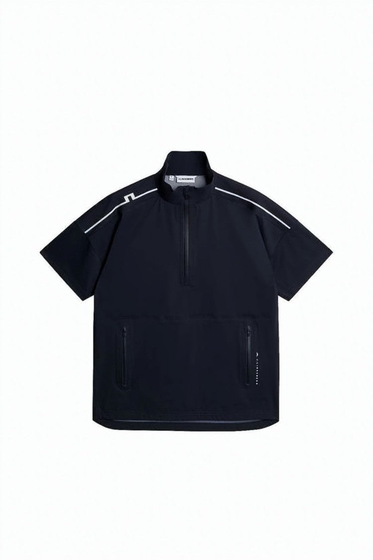 J Lindeberg Short-Sleeved Half-Zip Jacket With Reflective Accents