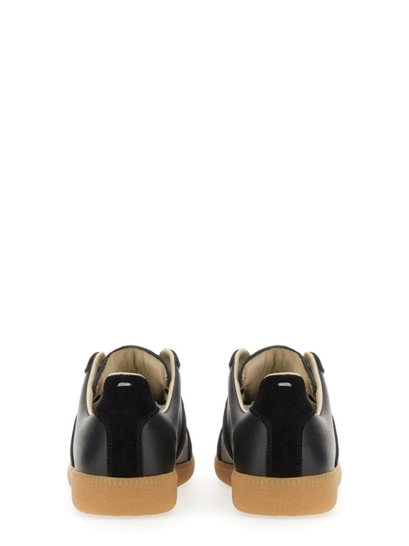 Maison Margiela Neutrals Replica Suede Panel Leather Sneakers