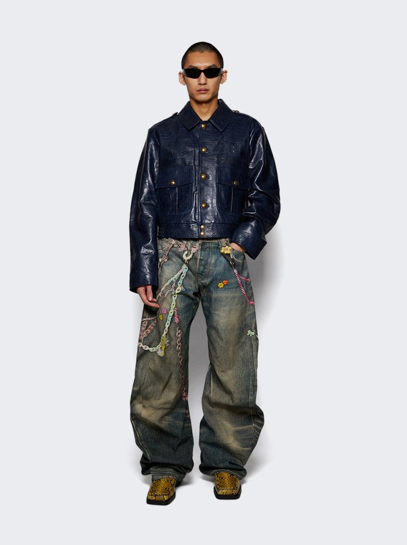 Martine Rose Square Toe Loafer Yellow And Black