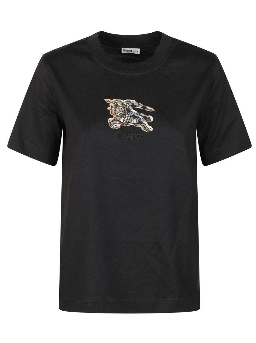 Burberry Short-Sleeved Black T-Shirt With Knight Graphic
