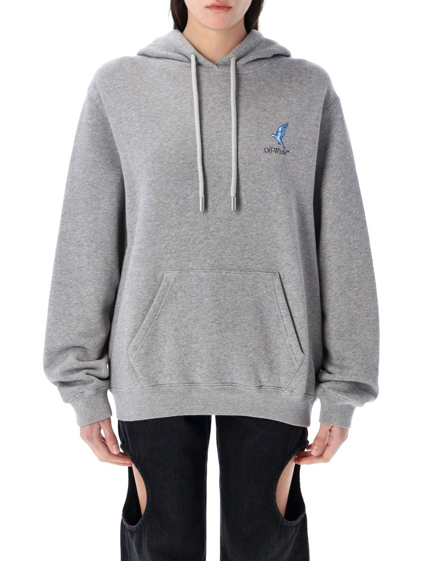 Off-White Heather Grey Fresco Arrow Hoodie