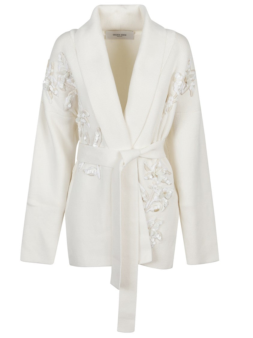 Golden Goose Embroidered Floral Cardigan