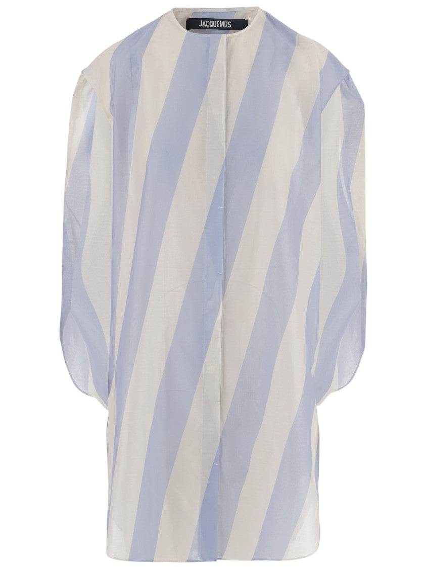 Jacquemus Cotton Shirt With Striped Pattern