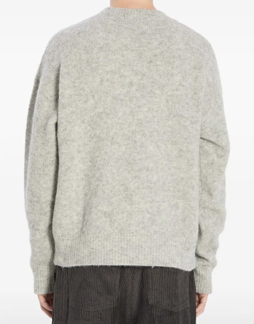 Ami Paris Embroidered Logo Alpaca Sweater
