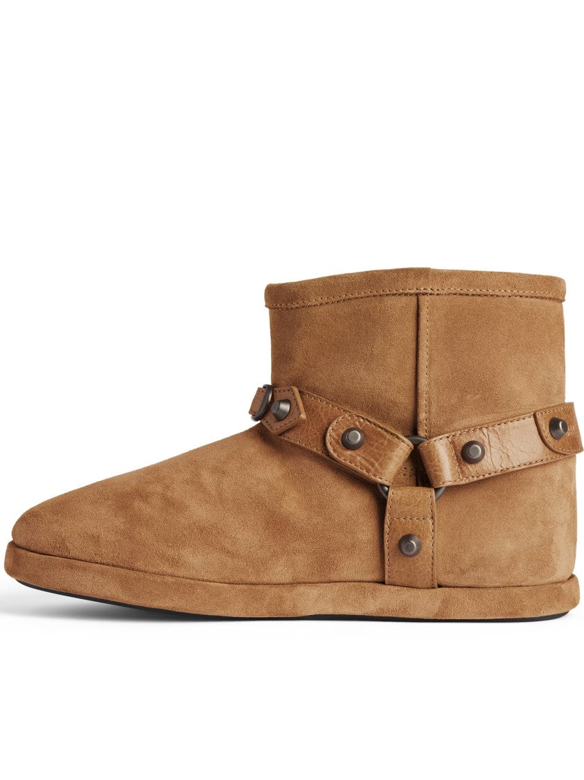 Balenciaga Alaska Brown Suede Shearling Boots