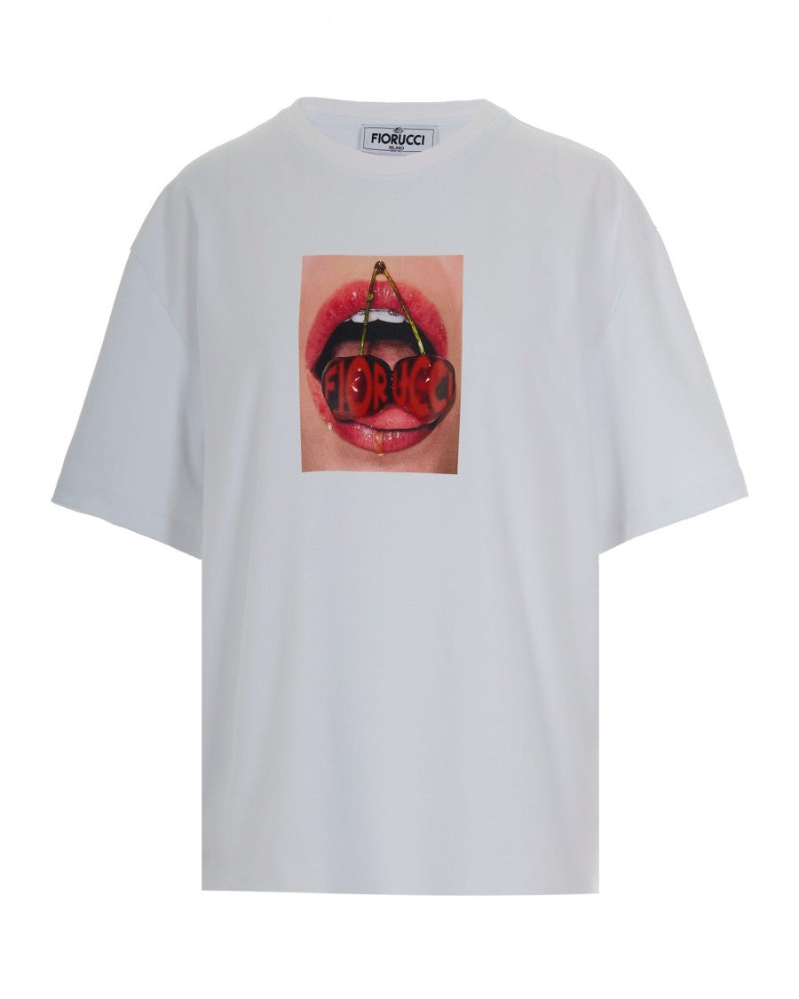 Fiorucci Cherry Mouth T-Shirt White