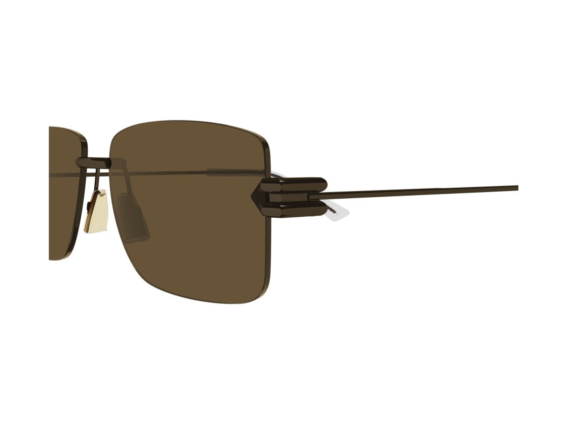 Bottega Veneta Gold Bv1126s Rimless Rectangular Sunglasses