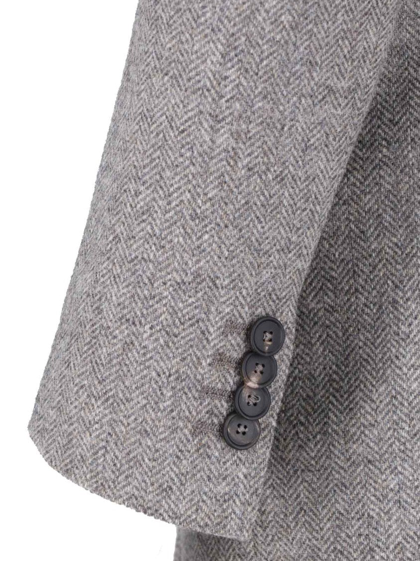 Tagliatore Double-Breasted Virgin Wool Blazer With Classic Lapel