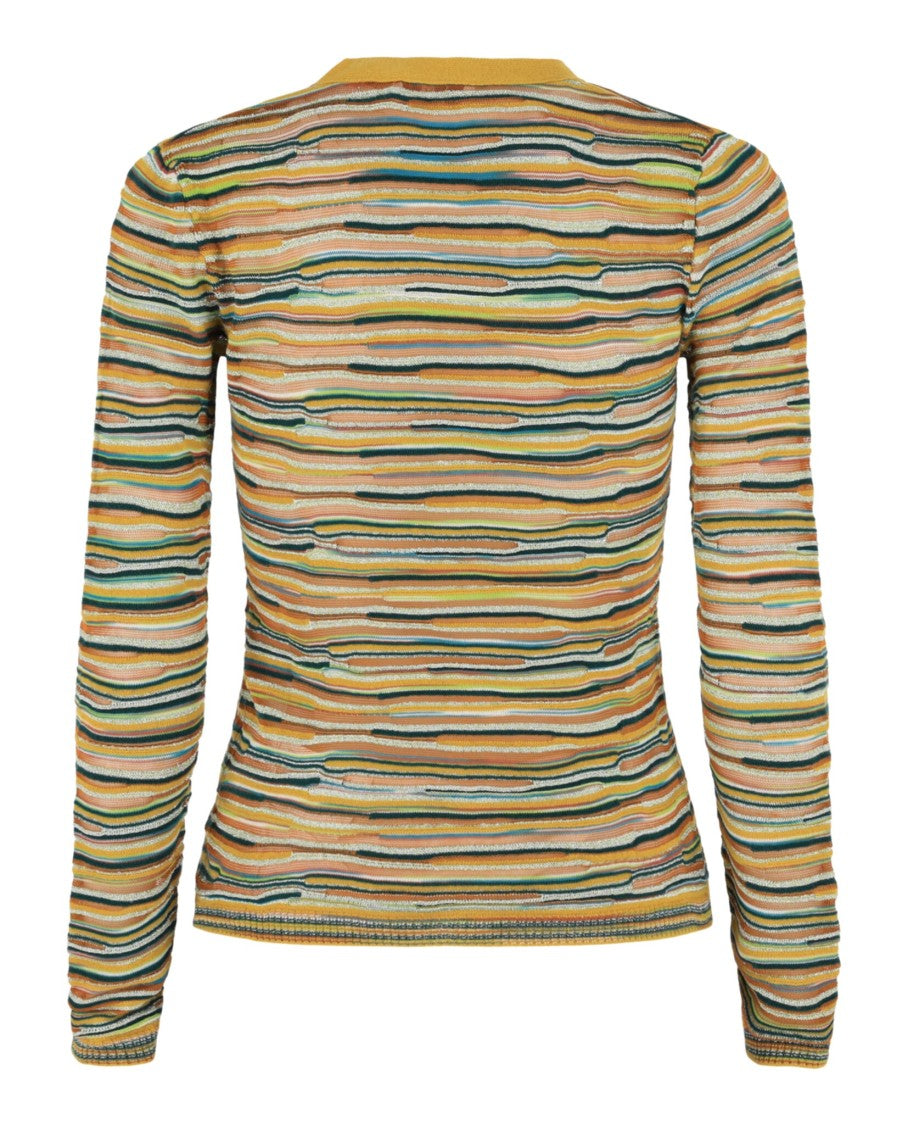 M Missoni Fitted Striped Cardigan