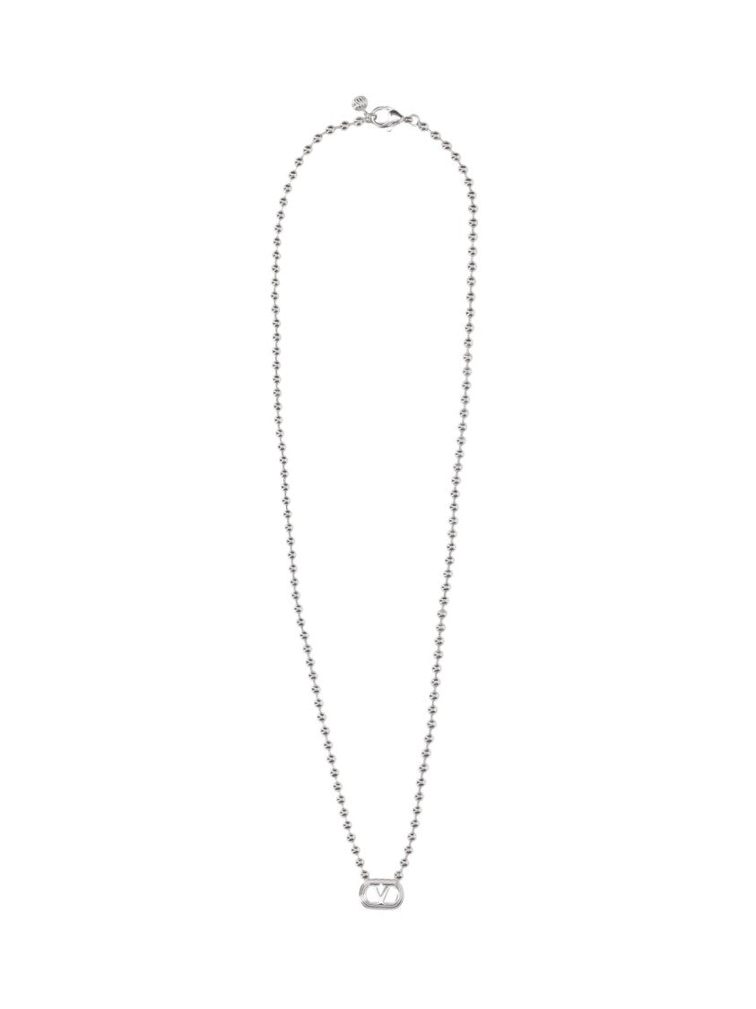 Valentino Garavani Silver-Plated Brass Necklace