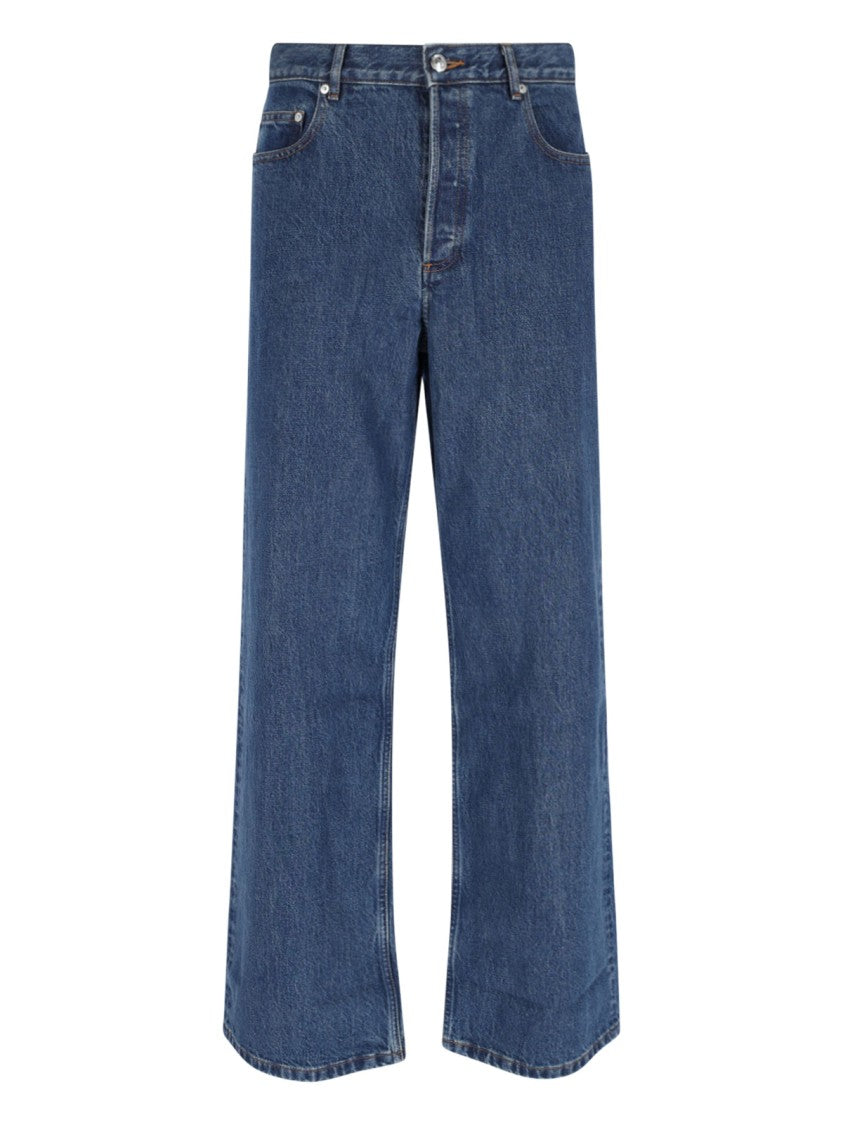 A.P.C. Straight Jeans, In Blue Denim, Medium Waist