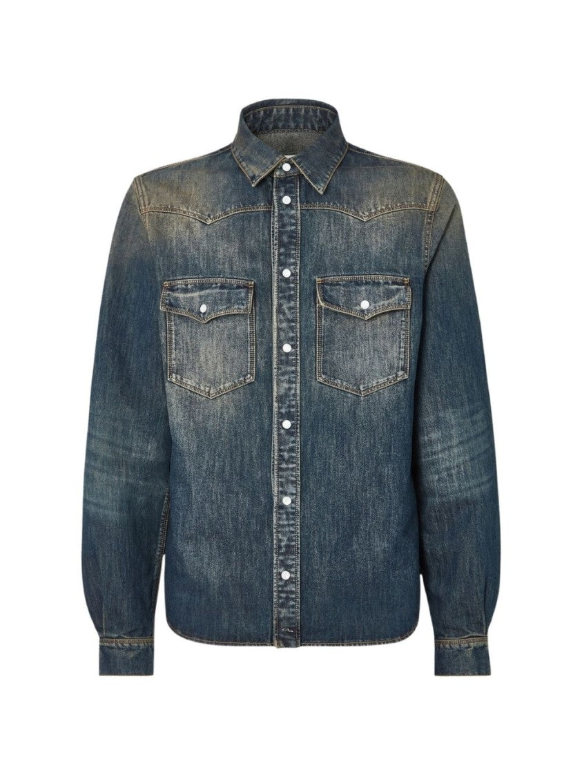 Fendi Classic Structured Collar Denim Jacket