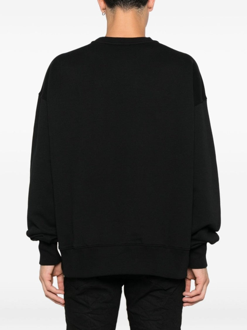 John Richmond Relaxed Fit Black Sweatshirt With Bold Logo
