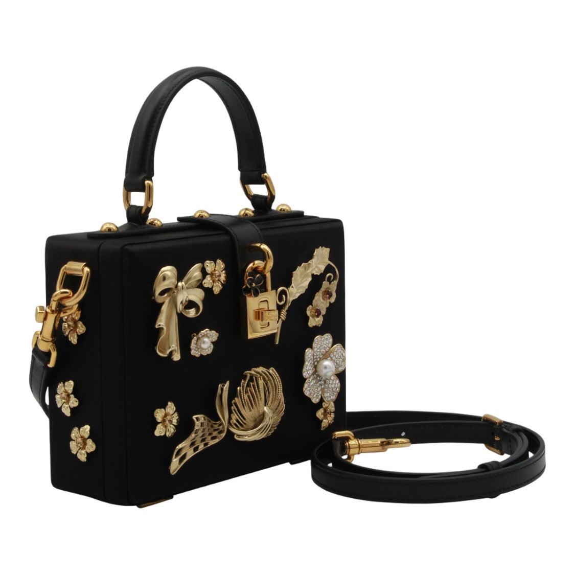 Dolce & Gabbana Structured Handbag With Gold-Tone Embellishments