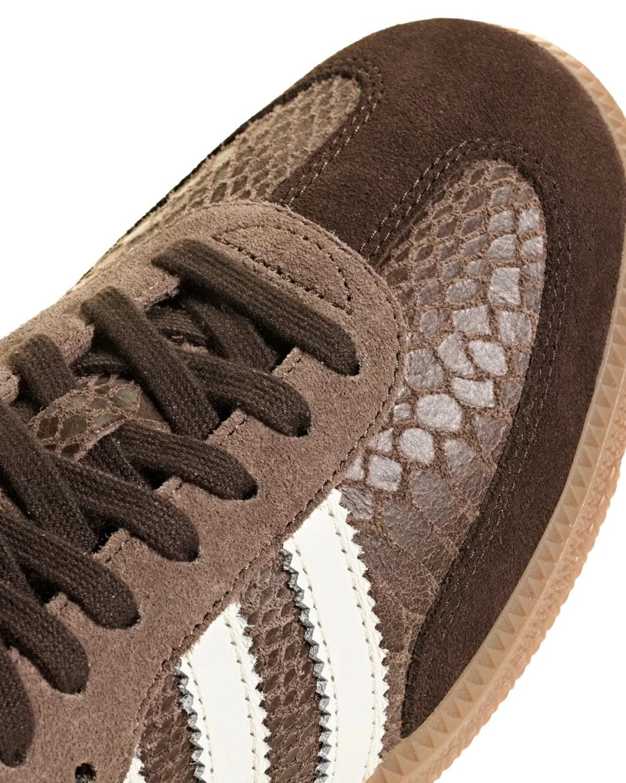 Adidas Originals Low-Top Sneakers With Textured Snakeskin And Nubuck Accents