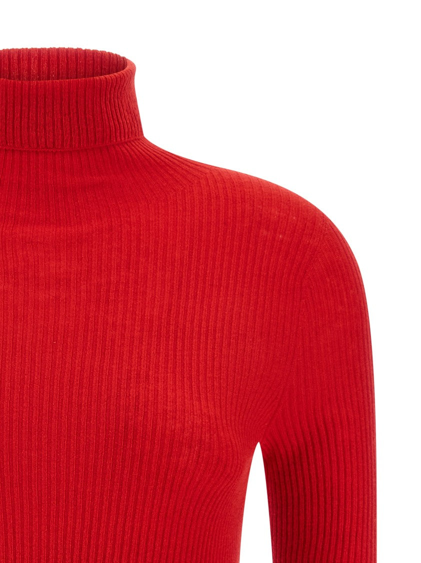 Fabiana Filippi Ribbed Virgin Wool And Silk Turtleneck Sweater