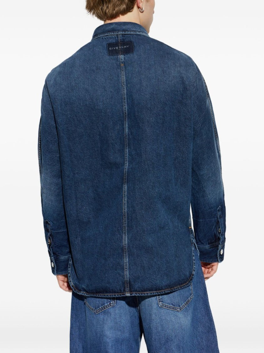 Givenchy Blue Denim Classic Button-Down Shirt