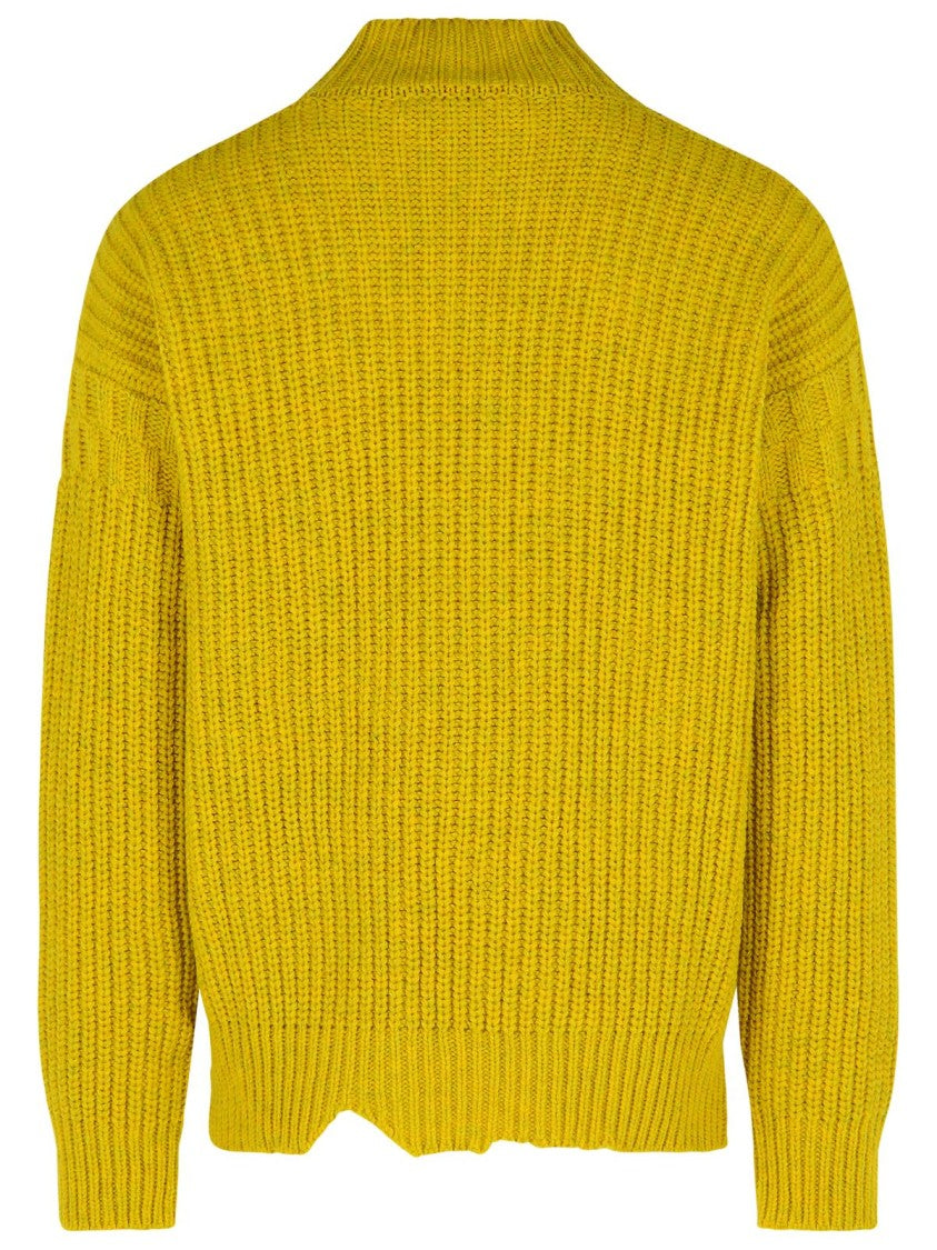 Marni Mustard Virgin Wool Turtleneck Sweater