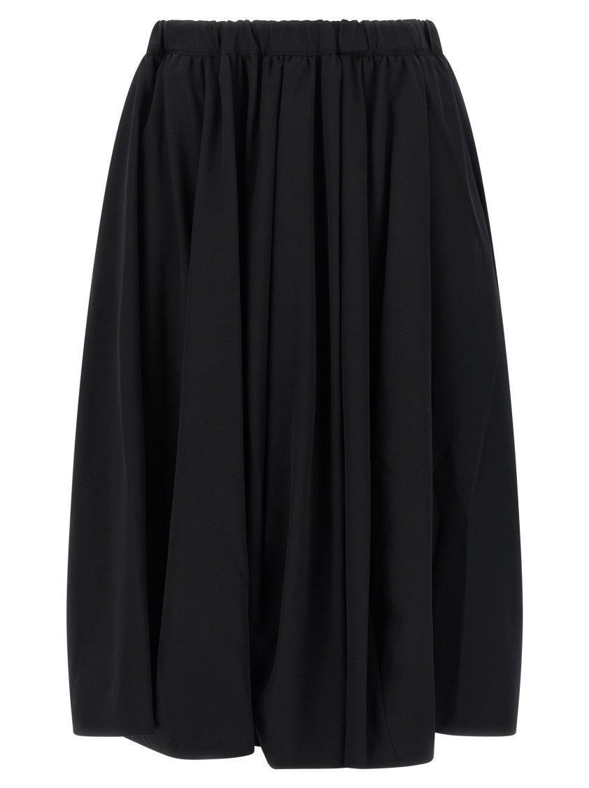 Comme Des Garçons Maxi Wool Skirt With Pleated Wheel Silhouette