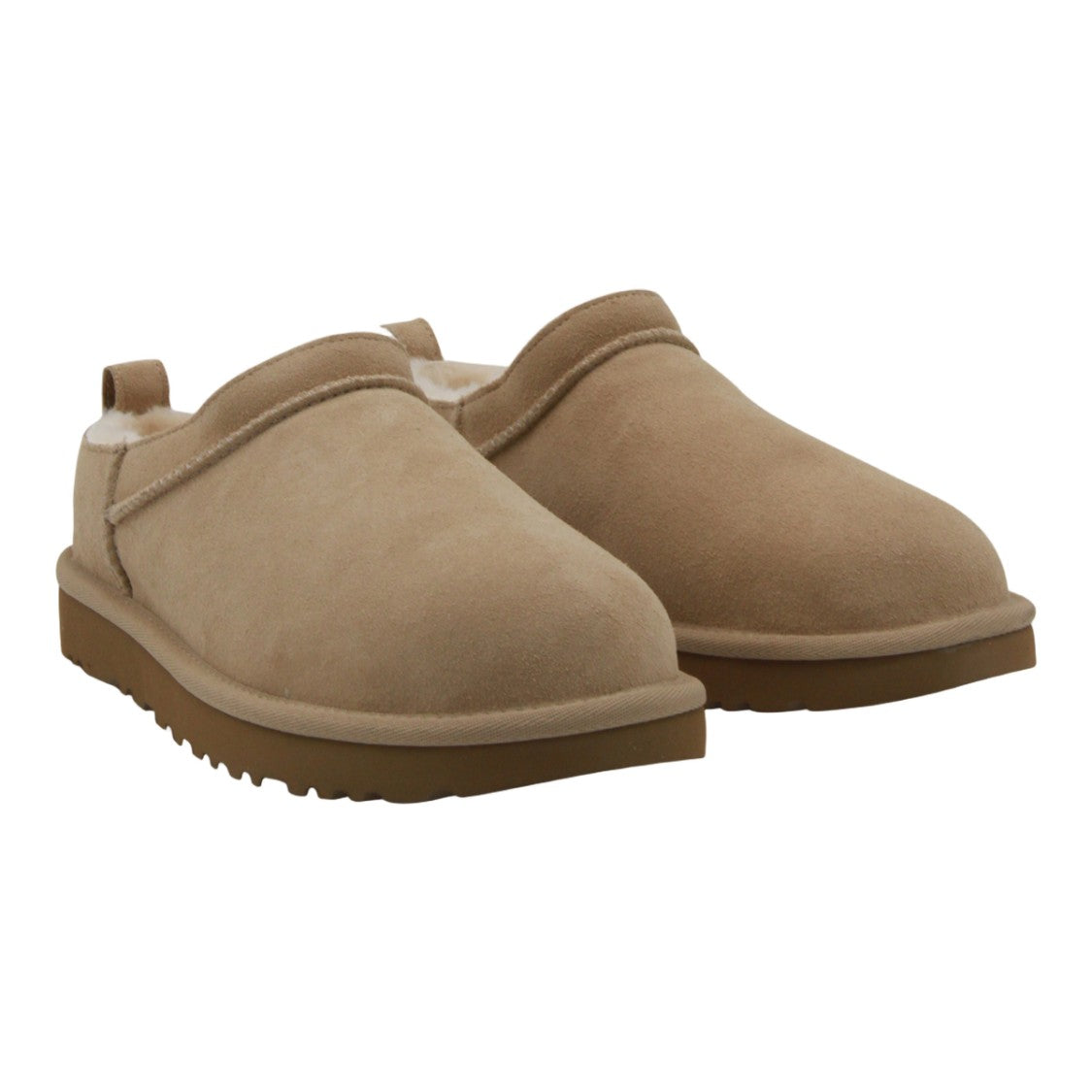 Ugg Slip-On Brown Suede Boots With Plush Interior