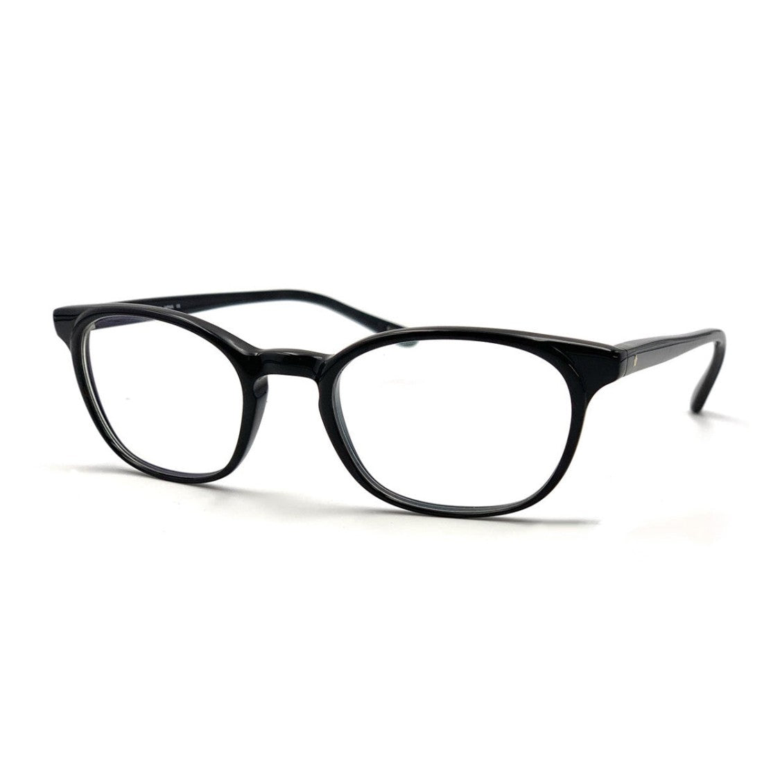 Masunaga Black Oval Acetate Eyeglasses