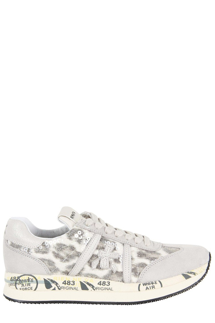 Premiata Low-Top Sneakers With Suede Inserts