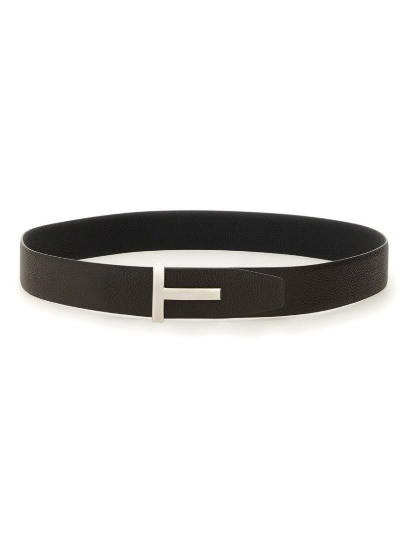 Tom Ford Reversible Calf Leather Belt With Buckle