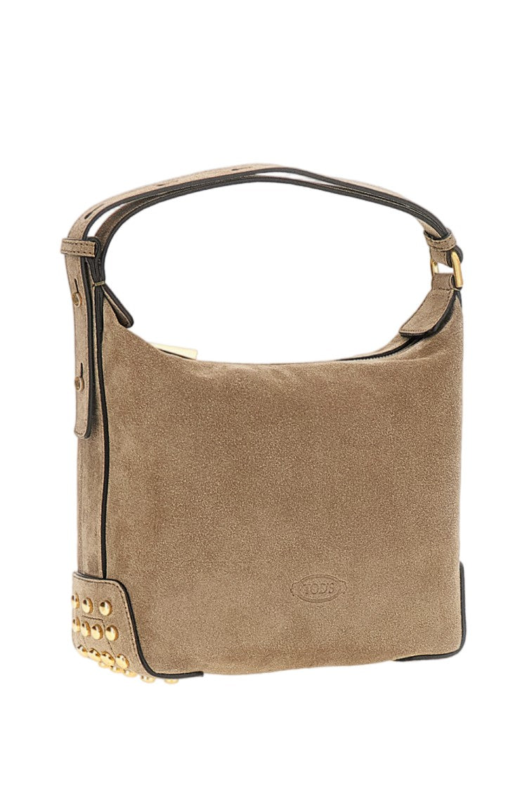 Tod's Beige Suede Mini Handbag