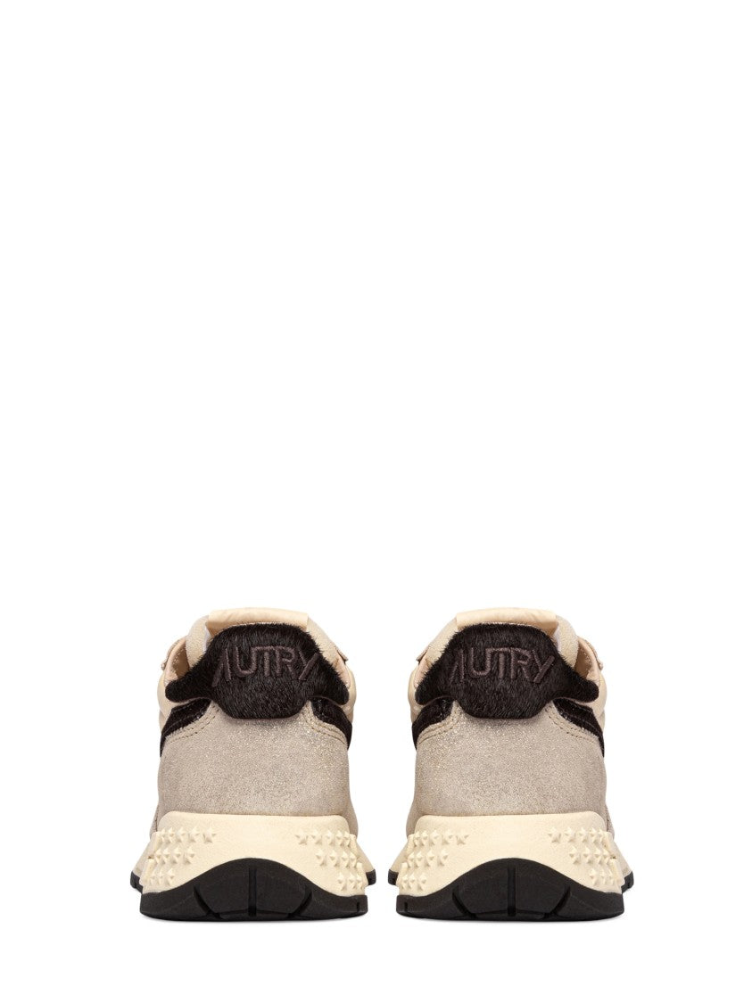 Autry Layered Low-Top Sneakers In Laminated Suede And Nylon