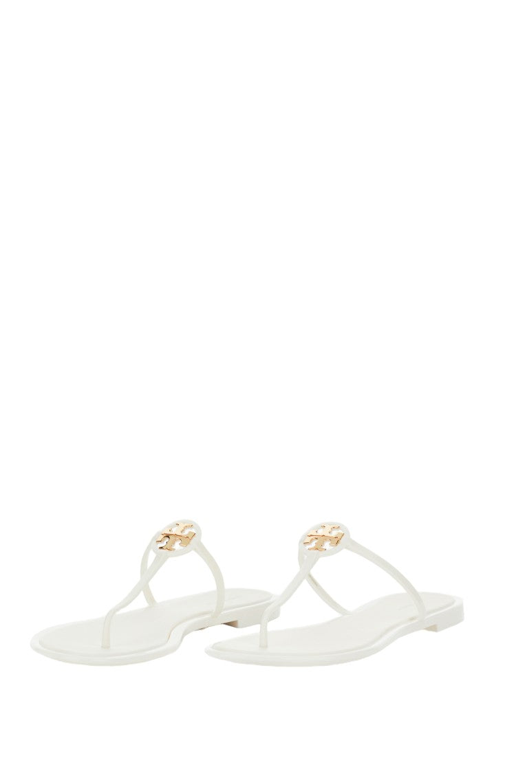 Tory Burch Miniature T-Strap White Jelly Sandal